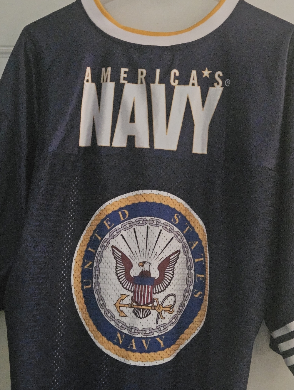 America's Navy Graphic Jersey- Navy Blue with White & Gold Accents
